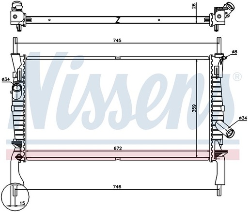 [05540] RAD. FORD TRANSIT VII (06) -2.2D/2.3i/2.4D