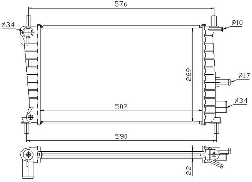[05586] RAD. FORD FIESTA IV (96) 1.2i 16v / 1.4i 16v