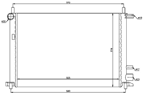 [05596] RAD. FORD FIESTA IV (96) 1.25i 16V/1.4i 16V/ 1,4i 16V/ Quartz