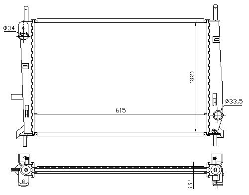 [05605] RAD. FORD MONDEO II (92) 1.8i 16v / 2.0i 16v / 2.5 V6 / 3.0i