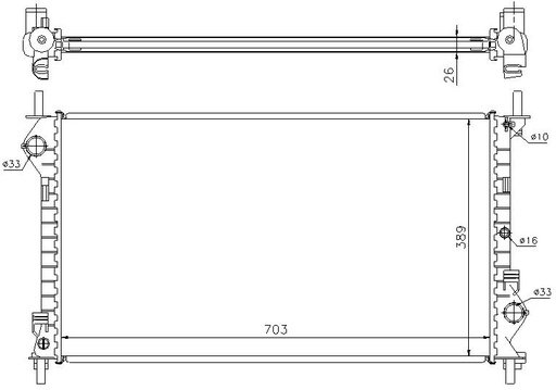 [05608] RAD. FORD TOURNEO CONNECT (02) 1.8i 16v / 1.8TDCi CON A.A.