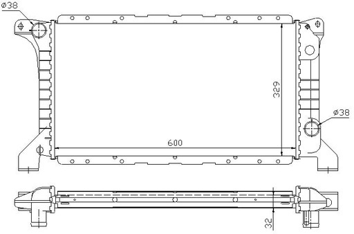 [05611] RAD. FORD TRANSIT IV (91-94) 2.5D