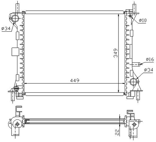[05622] RAD. FORD FOCUS (98) 1.4Efi / 1.6 Efi