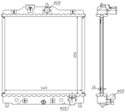 [05627] RAD. HONDA CIVIC V (95) 1.5 / 1.5 / 1.6