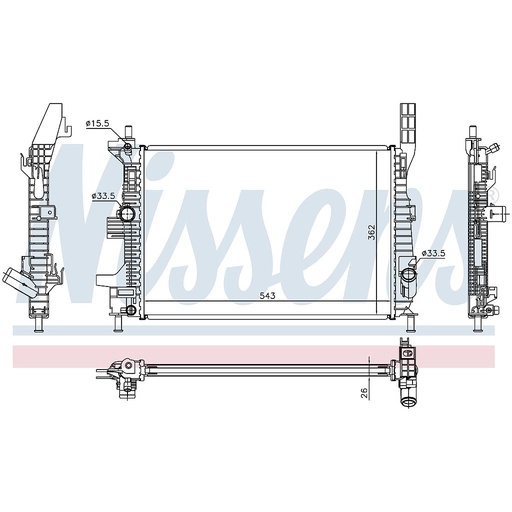 [05632] RAD. FORD C-MAX (10) 1,0ECOBOOST