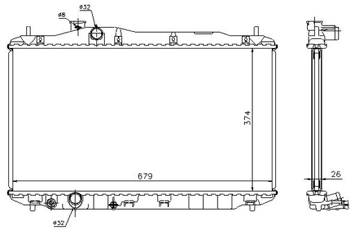 [05633] RAD. HONDA CIVIC VII (05) 1.4DSi / 1.8i 16v