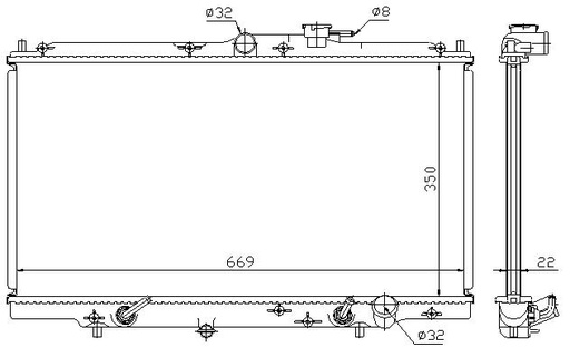 [05673] RAD. HONDA ACCORD IV (93) GASOLINA