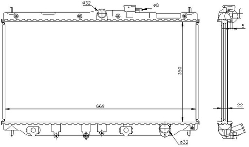 [05677] RAD. HONDA ACCORD III/PRELUDE IV (91-98) ROVER 620i