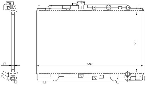 [05680] RAD. HONDA CIVIC (87-91) 1,3/1,4/1,4L/1,5 UNIVERSAL