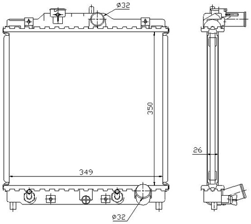 [05683] RAD. HONDA CIVIC V (91-95) +/- M/A 1.6