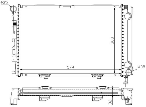 [05800] RAD. MERCEDES W201 190 (82) 2.0/2.0D/2.5 D