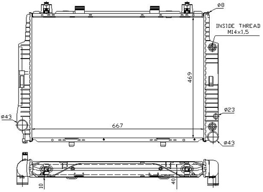 [05802] RAD. MERCEDES W140 (91-98) 400 / 420 / 500 / 600