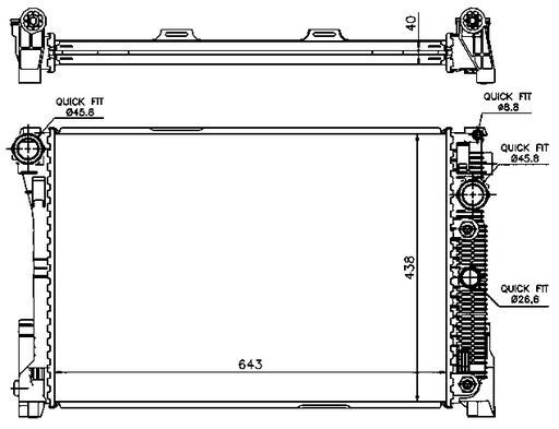 [05806] RAD. MERCEDES W204 (07) M/A +/-  C180CDi / C250CDi / C320CDi