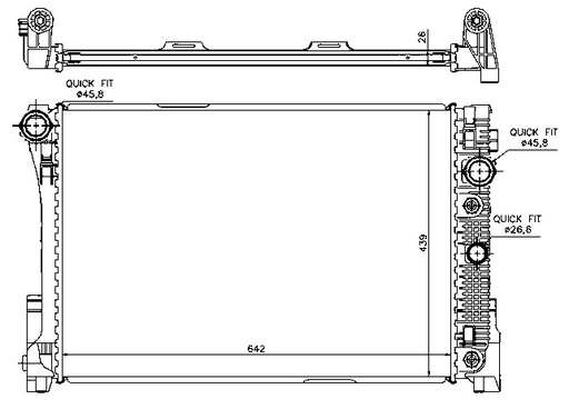 [05807] RAD. MB W204 (07) AUT +/- C180/C200CDi/C200/C230/C250CDi