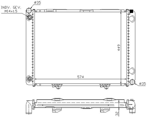 [05847] RAD. MERCEDES W201 190D (85-93) 2.5