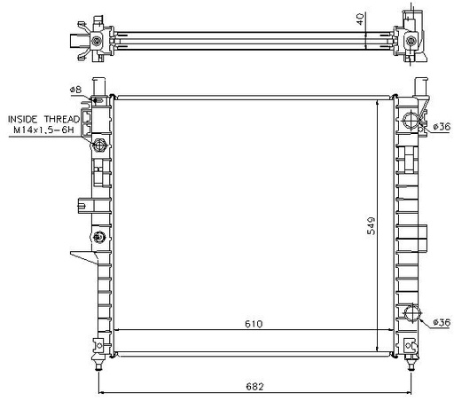 [05903] RAD. MERCEDES W163 (99) ML270CDi