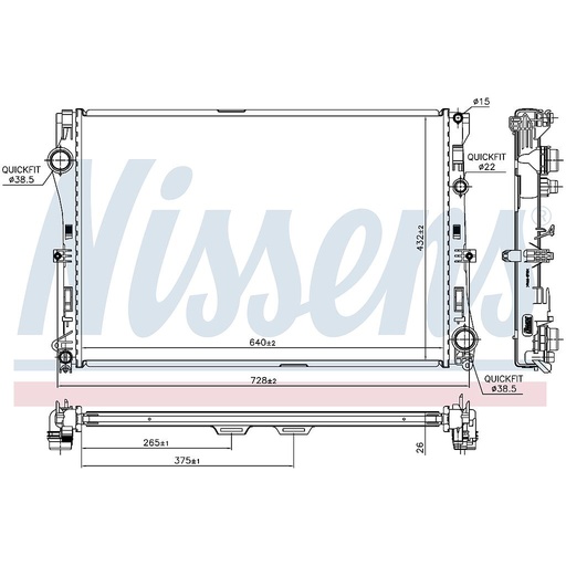 [05911] RAD. MERCEDES A205 (16) C160 / C180 / C200 / C220 / C250 / C300 / C400