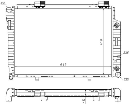 [05933] RAD. MERCEDES W202 (93) M/A + C200CDi / C220CDi / C250CDi