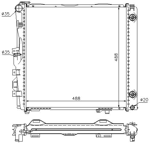 [05981] RAD. MERCEDES W126 (85) M/A +/- 260SE/300SE-SEL