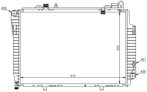 [05996] RAD. MERCEDES W202 (93) CLASE C CON ACOPLE