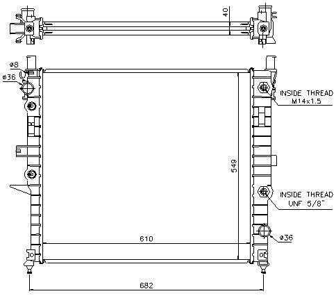 [06004] RAD. MERCEDES W163 ML (98) AUT +/- 4.0CDi/55AMG
