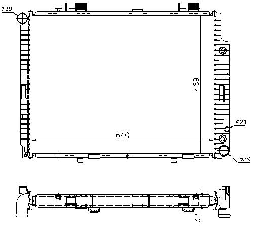 [06015] RAD. MERCEDES W210 (98) M/A +/- E200/E200D/E220D