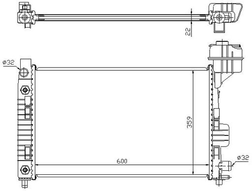 [06019] RAD. MERCEDES W168 (97) M/A + 140/160/160CDI