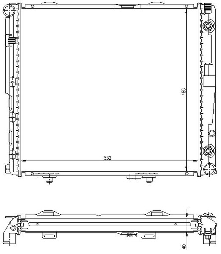 [06035] RAD. MERCEDES W124 (84) M/A + 200D/250D/250TD/300D