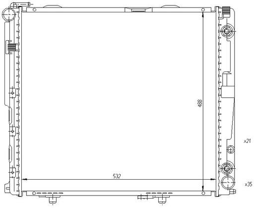 [06040] RAD. MERCEDES W124 (93) M/A +/- E250D/E300D