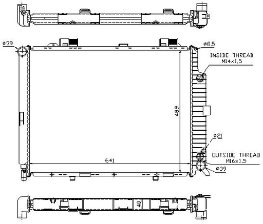[06058] RAD. MERCEDES W210 (95) M/A +/- E300D/E420/E430/E50 AMG