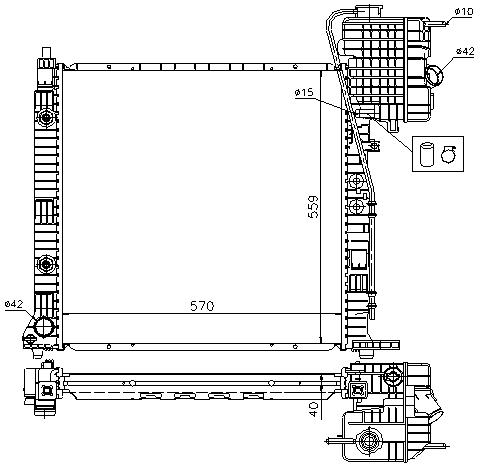 [06059] RAD. MERCEDES VITO 110 TD/111 (95) M/A +/- TODOS