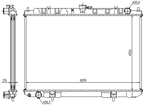 [06215] RAD. NISSAN X-TRAIL T30 (01) 2.2D