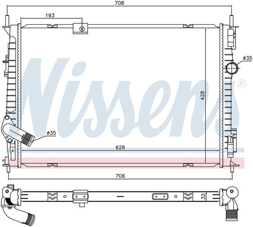[06220] RAD. NISSAN QASHQAI (07) M/A +/- 1.6DCi