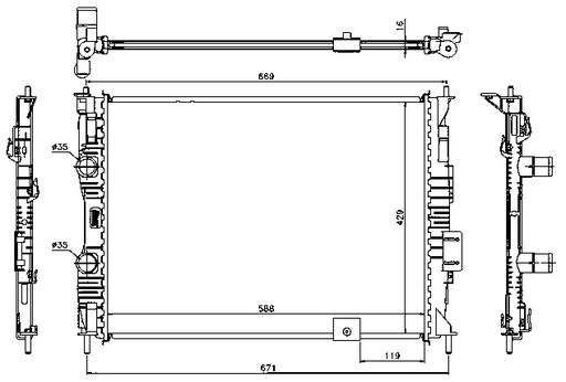 [06222] RAD. NISSAN QASHQAI (07) 2.0i 16v