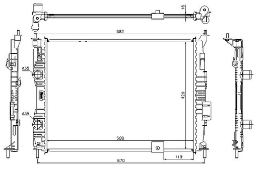 [06223] RAD. NISSAN QASHQAI (07) 1.6i 16v
