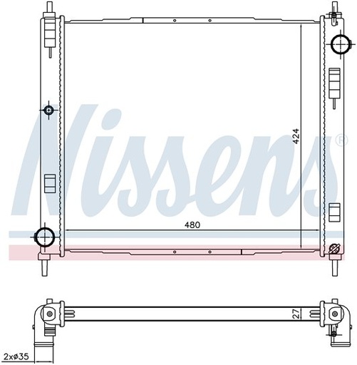[06232] RAD. NISSAN CUBE/JUKE (10) +/- 1.5DCi
