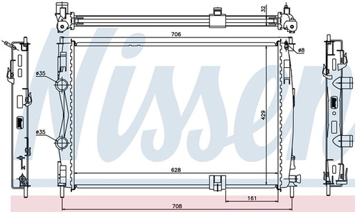[06233] RAD. NISSAN QASHQAI (07) +/- M/A 2.0DCi