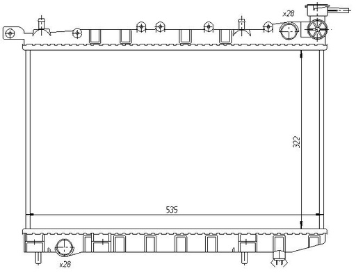 [06263] RAD. NISSAN SUNNY IV (90-95)1,4i 16v/1,6i 16v