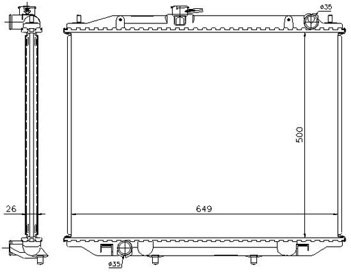 [06265] RAD. NISSAN TERRANO II (96) 2.7TDi 50x65