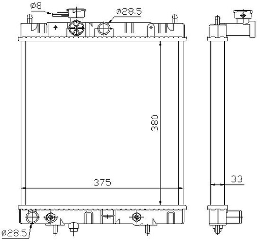 [06274] RAD. NISSAN MICRA K11 (92) 1.0i 16v - 1.5D