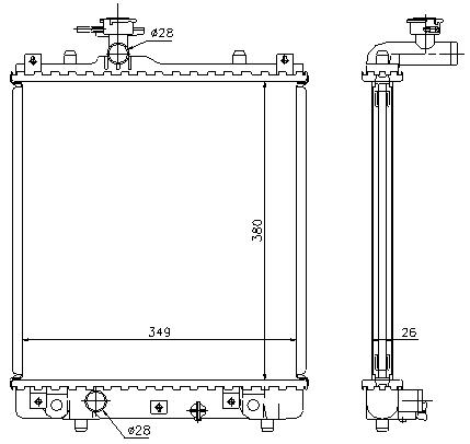 [06306] RAD. OPEL AGILA (00) 1.0i / 1.2i 16v