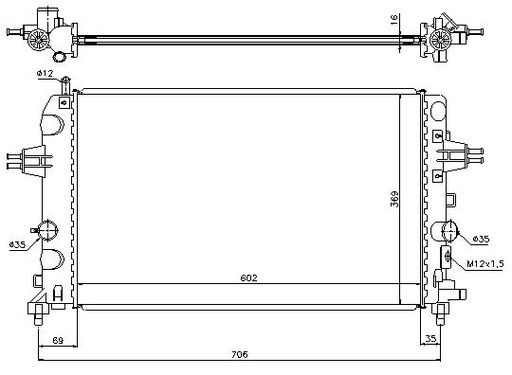 [06312] RAD. OPEL ASTRA H (04) 1.6i 16v / 1.8i 16v