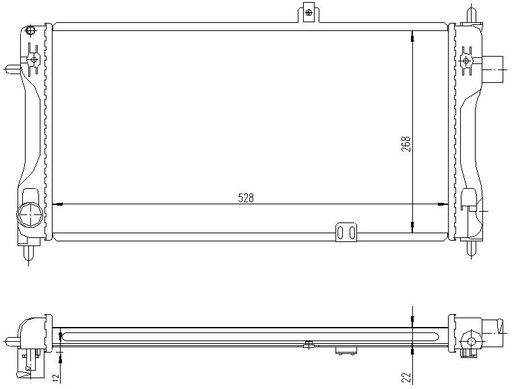 [06320] RAD. OPEL CORSA (82-93) 1.2SI/ 1.3SI/1.4I/1.6I-GSI