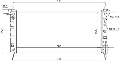 [06323] RAD. OPEL CORSA B (97) M/A + 1.0 / 1.2