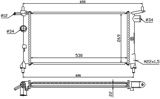 [06330] RAD. OPEL CORSA B -TIGRA 1.2/1.4i/1.4 16V/1.6i/1.6 16V