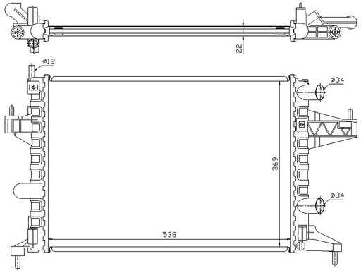 [06332] RAD. OPEL CORSA C (00) 1.0 / 1.2 +/-