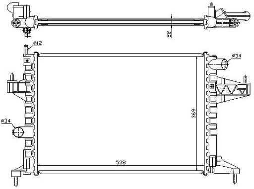 [06333] RAD. OPEL CORSA C (00) 1.4 / 1.6 +AC