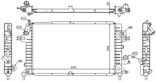 [06357] RAD. OPEL ASTRA H (04) 1.3CDTi / 1.7CDTi / 2.0i 16v TURBO