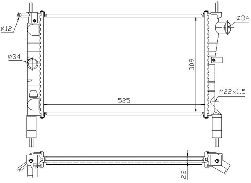 [06360] RAD. OPEL ASTRA F (91) 1.4/1.6I