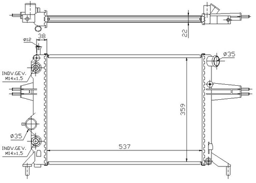 [06364] RAD. OPEL ASTRA G (96) - M/A 1.4 / 1.6 / 1.8